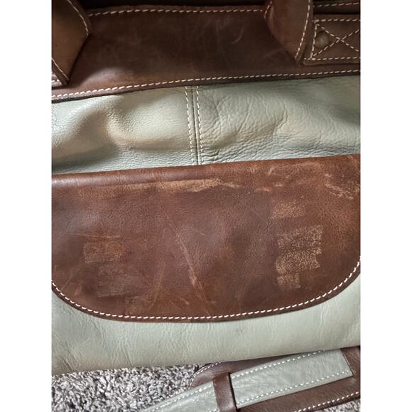 Vintage Taupe Brown Leather Latico Carry On Travel Bag - Picture 9 of 9